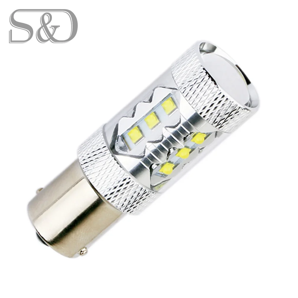 1156 BA15S 80W Cree Led Chips car Fog Bulb P21W font b Lamp b font Vehicles