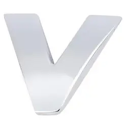 3D DIY Металлик Алфавит Стикеры эмблема автомобиля письмо знак наклейка, серебристо-V