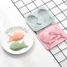 Безопасные и здоровые маленькие свежие рыбы силиконовые формы для выпечки для льда Куб Плесень ручной работы Мыло пудинг плесень