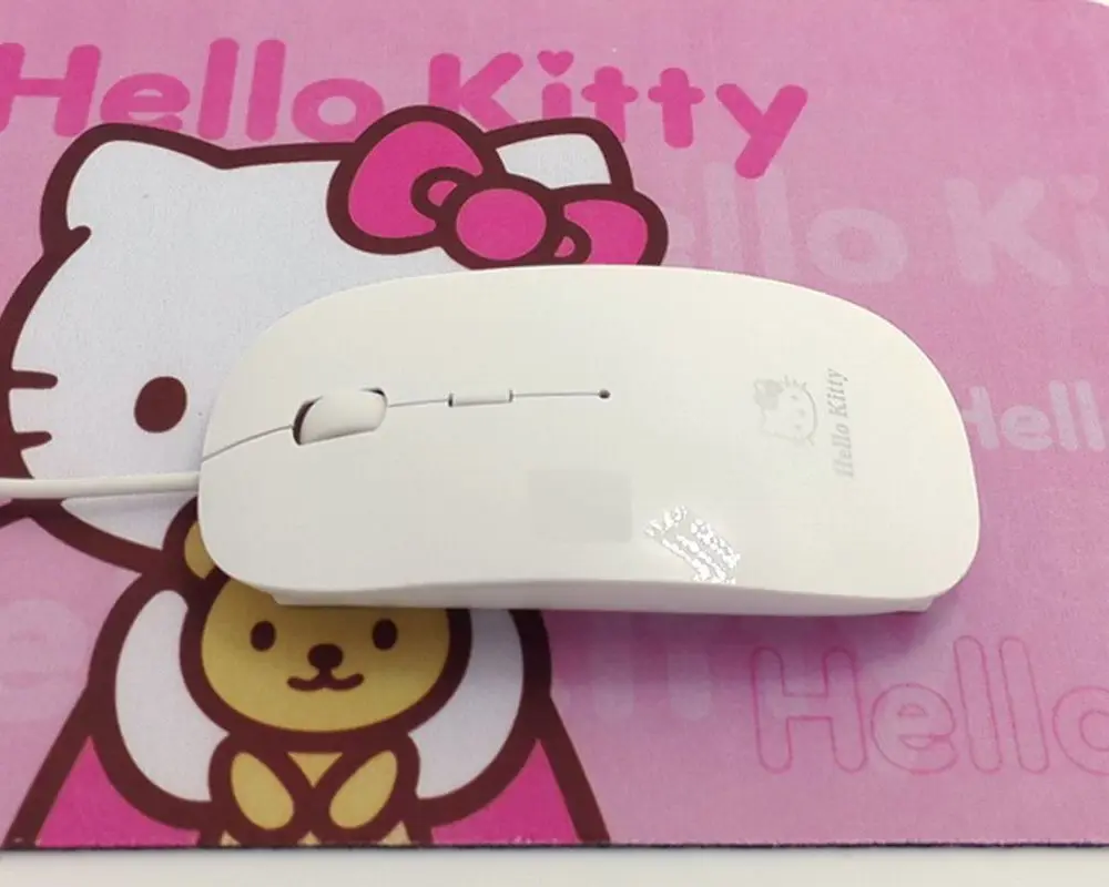 Мультяшный дизайн Проводная оптическая розовая мышь hello kitty мышь Mause для ноутбука ноутбук компьютер детский подарок