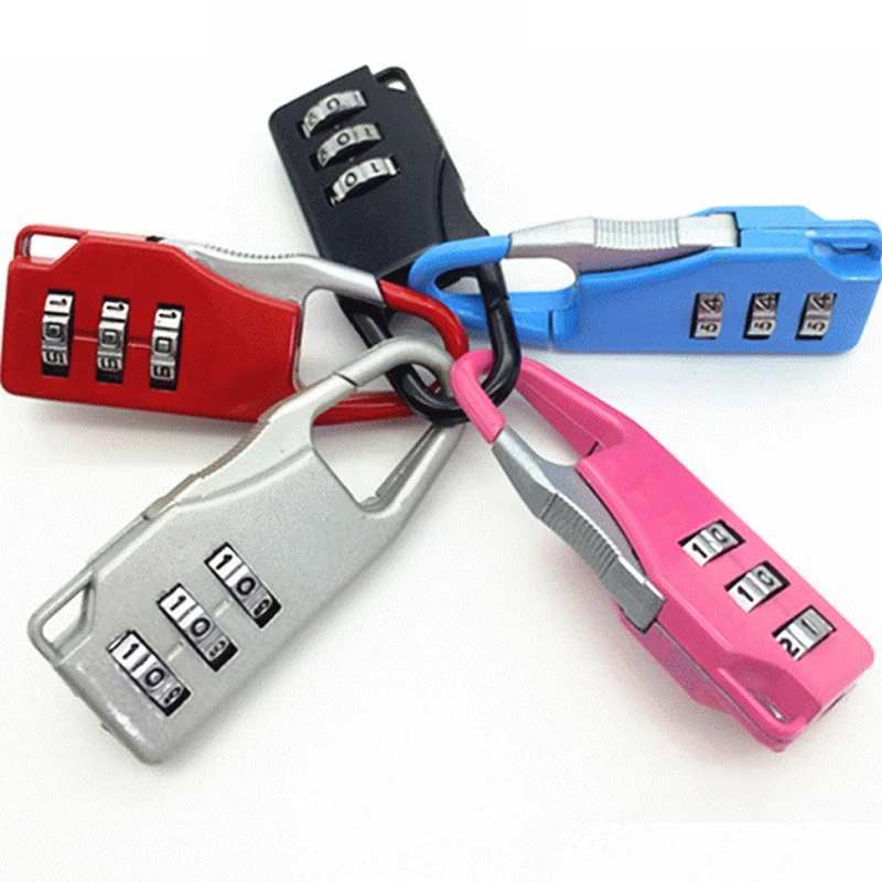

2019 Travel Resettable 3 Dial Digit Combination Lock Padlock for Suitcase Luggage Combination Travel Luggage Code Lock