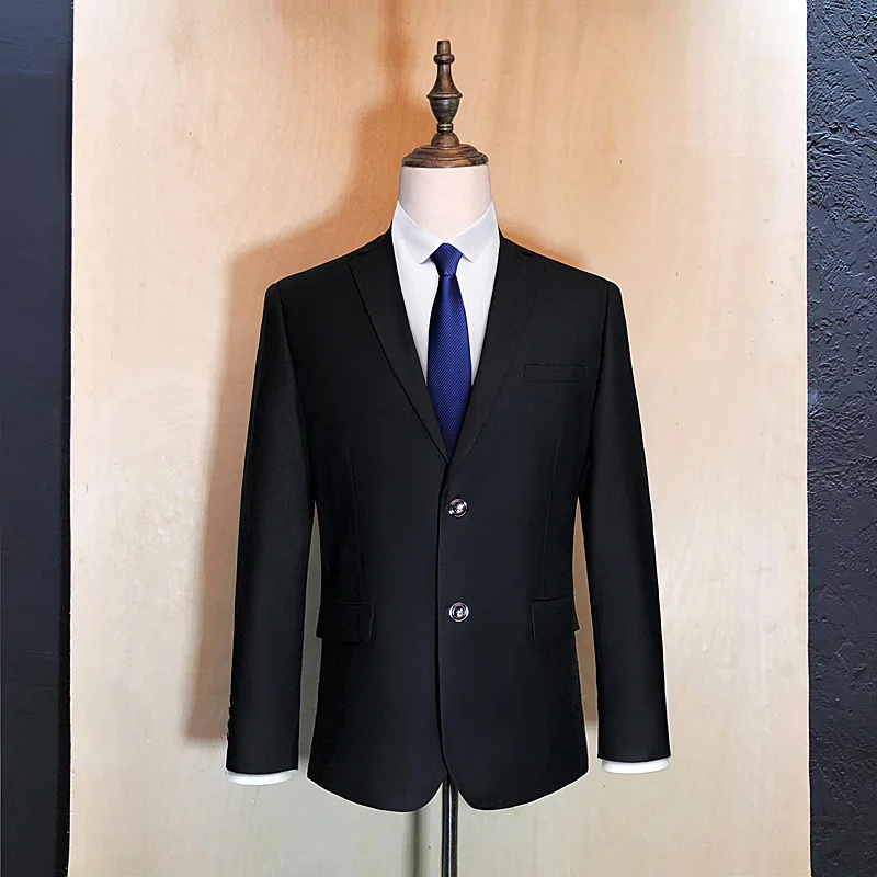Чистый цвет мужской пиджак мужские большеразмерные S-9XL Осенние новые мужские блейзеры куртки черные и синие мужские пальто