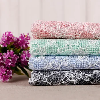 

Polyester mesh water soluble embroidery hollow cloth wedding dress fashion fabric