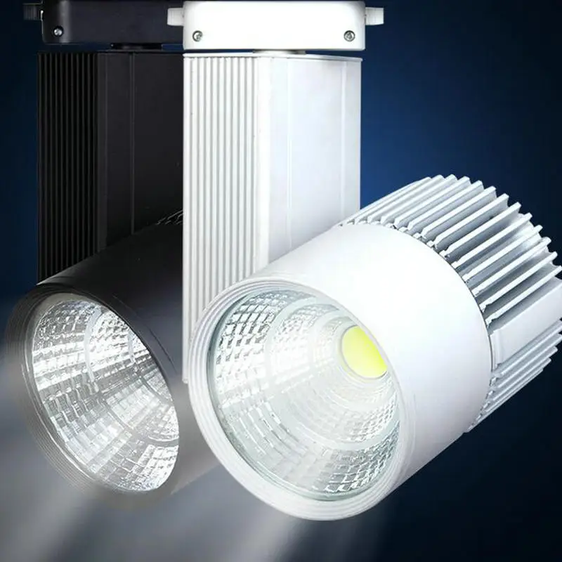 Новое поступление высокой мощности CREE 5 Вт 7 Вт 10 Вт E27 COB светодиодный точечные рельсовые светильники энергосберегающие рельсовые светильники в помещении с острым COB светодиодный