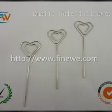 Изготовление под заказ Производитель поставляемый провод формируя зажим для визитных карточек, декоративная проволока фото& Памятка& держатель карточки с именем гостя зажимы