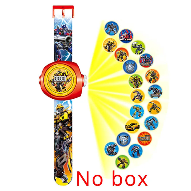 JOYROX принцесса Человек-паук детские часы проекция мультфильм шаблон Цифровые Детские часы для мальчиков девочек светодиодный дисплей часы Relogio - Цвет: DHF no box