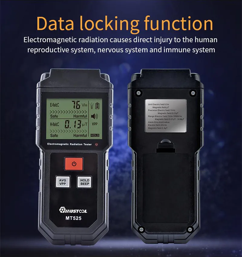 

Electromagnetic Field Radiation Tester EMF Meter Handheld Counter Digital Dosimeter LCD Detector Measurement For Computer Phone
