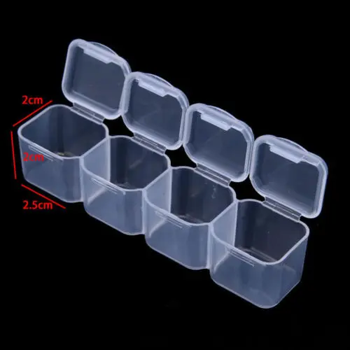 

Home Storage HOT 28 Slots Adjustable Clear Plastic Jewelry Storage Box Craft Organizer Beads Storage Boxes