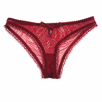 

2Pcs/Pack Women Panties Flocking Dot Panty Cotton Crotch 5 Colors Women Briefs Underwear S M L XL NO.604-152