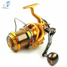 AZJ Топ surfcasing Рыболовная катушка фидер дальний Карп литая морская катушка Peche колесо спиннинговая ручка карбоновая