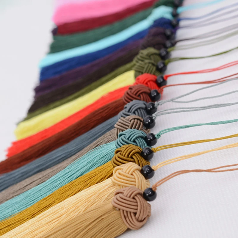 12 шт./лот 9 см ананас шляпа tassels с вытяжным шнуром Шелковый шитья одежды бахромой
