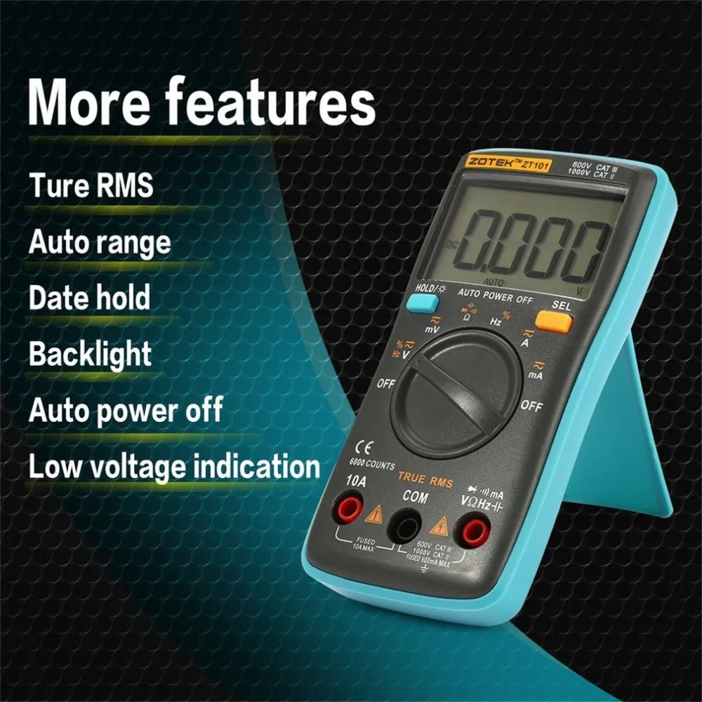 

ZT101 Digital Multimeter Multimetro Transistor Tester esr Digital Meter Multimetr Miernik Elektryczny Analogico rm409b/101/102