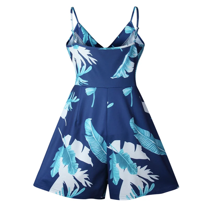 Women Summer Elegant Fashion Strapless Sleeveless Jumpsuit Holiday Mini Playsuit Ladies Beach Party Rompers Wholesale #L06 (5)