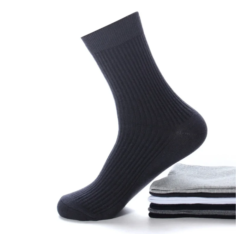 Повседневные мужские зимние носки больших размеров 48,49, 50,51, 52,53, европейские размеры 39-44, мужские нарядные носки, 6 пар однотонных Хлопковых Носков в деловом стиле