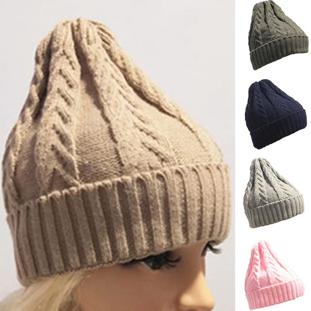 Женские вязаные шапки skullies gorro feminino Теплые Мешковатые высокого качества на осень