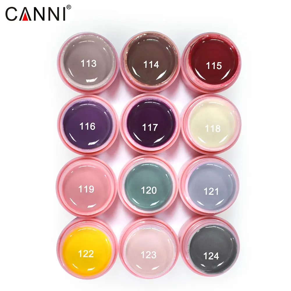 

Nail Art 12 Color CANNI led uv Gel Salon 5ml Cheap Soak Off Gel nail Polish Nail Art Kit Painting Varnish color uv gel laquer