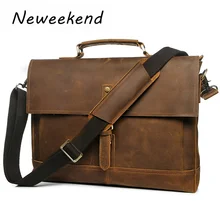 Мужские сумки из натуральной кожи в ретро-стиле, портфель для ноутбука, сумка-портфель, сумка через плечо, сумка через плечо, YD-8047