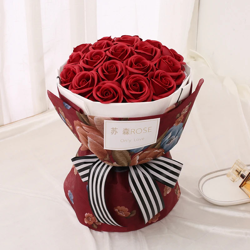 Креативные подарки для дня первоклассника практичное мыло цветы сюрприз день рождения подружка мыло букет цветочное украшение - Цвет: 2