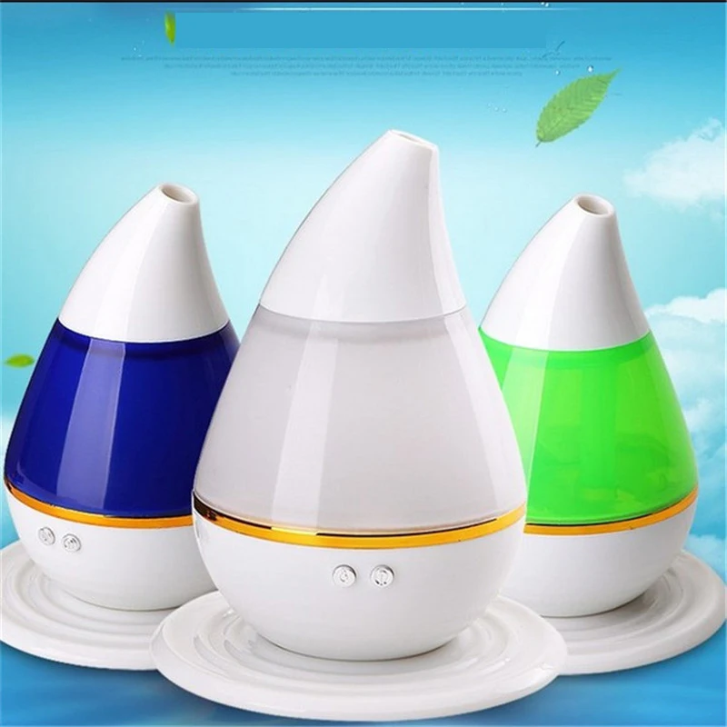 

USB Colorful Water Droplets Air Humidifier Ultrasonic Aromatherapy Essential Oil Diffuser 250ML Mist Maker LED Light Fogger