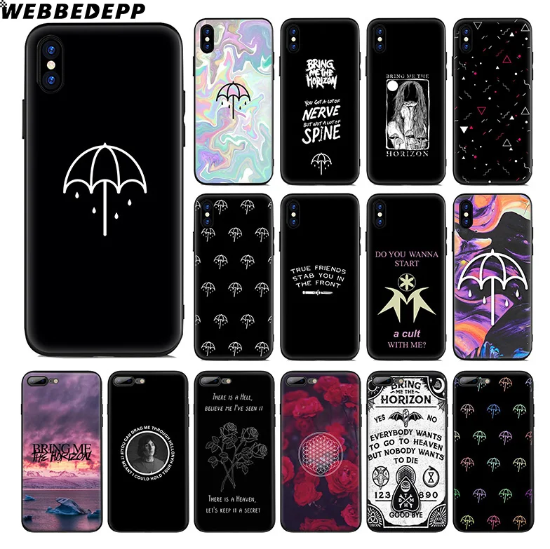 Мягкий силиконовый чехол WEBBEDEPP Bring Me The Horizon для Apple iPhone 11 Pro Xr Xs Max X или 10 8 7 6 6S Plus 5 5S SE