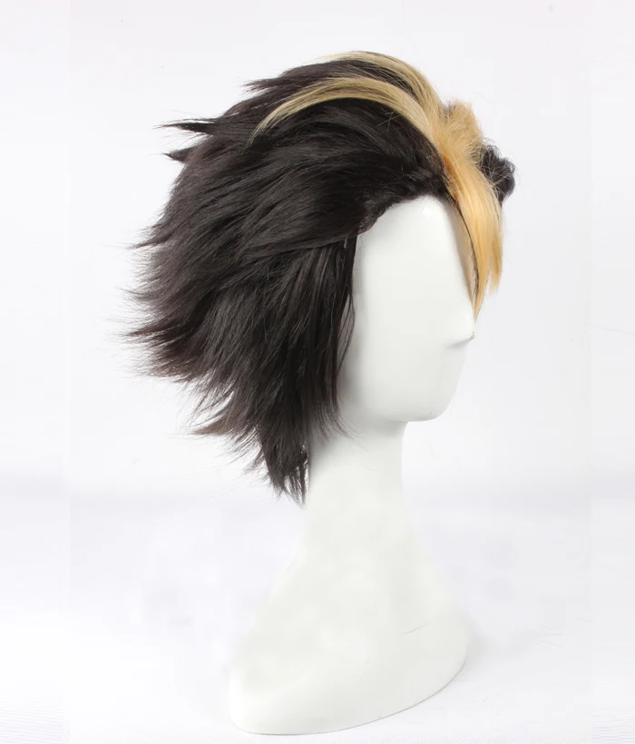 Аниме Haikyuu! Волейбол Nishinoya Yuu короткий коричневый и блонд термостойкий косплей