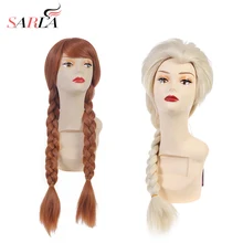 Elsa Anna Cosplay Wig Frozen Snow Queen Princess For Adult Gril Lady Child Synthetic Long Costumes Party Halloween Braided Hair Elsa Anna Cosplay Wig Frozen Snow Queen Princess For Adult Gril Lady Child Synthetic Long Costumes Party Halloween Braided Hair