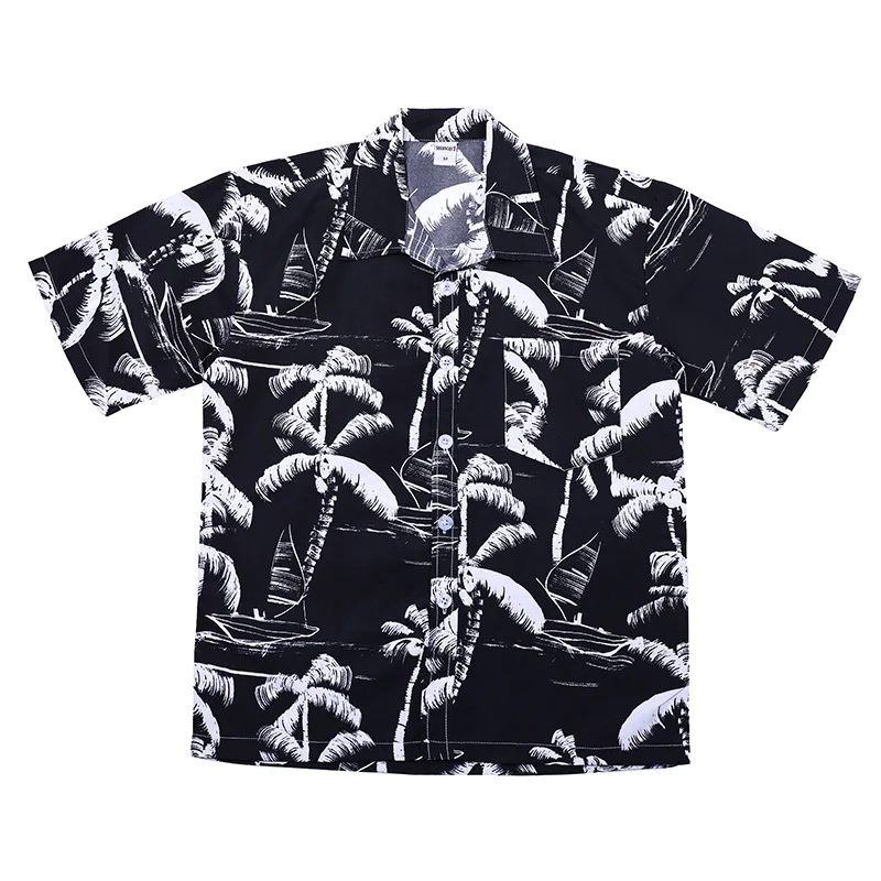 Мужская гавайская рубашка 2019 новые летние Для мужчин s короткий рукав рубашки плюс Размеры цветочные рубашки Для мужчин Повседневное