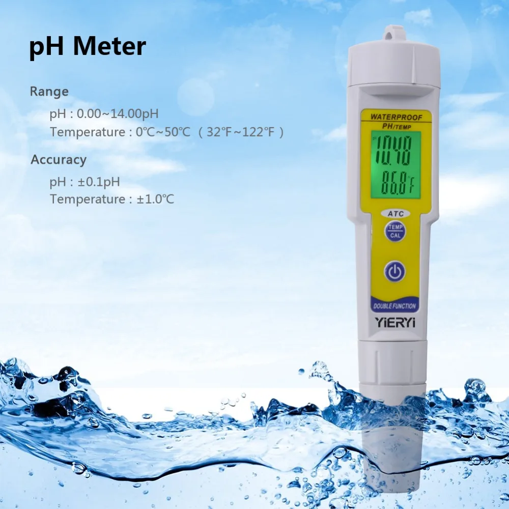 Профессиональный мини-прибор для анализа качества воды, рН-метр, Автоматическая коррекция, водостойкий измеритель кислотности, ph-618