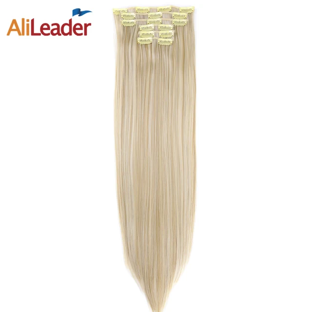 Best Offers Alileader Long Straight Hair Extension 6pcs/Set 16Clips Heat Resistant Synthetic Hairpieces False Hair Pieces Blonde Brown Color Best Offers Alileader Long Straight Hair Extension 6pcs/Set 16Clips Heat Resistant Synthetic Hairpieces False Hair Pieces Blonde Brown Color