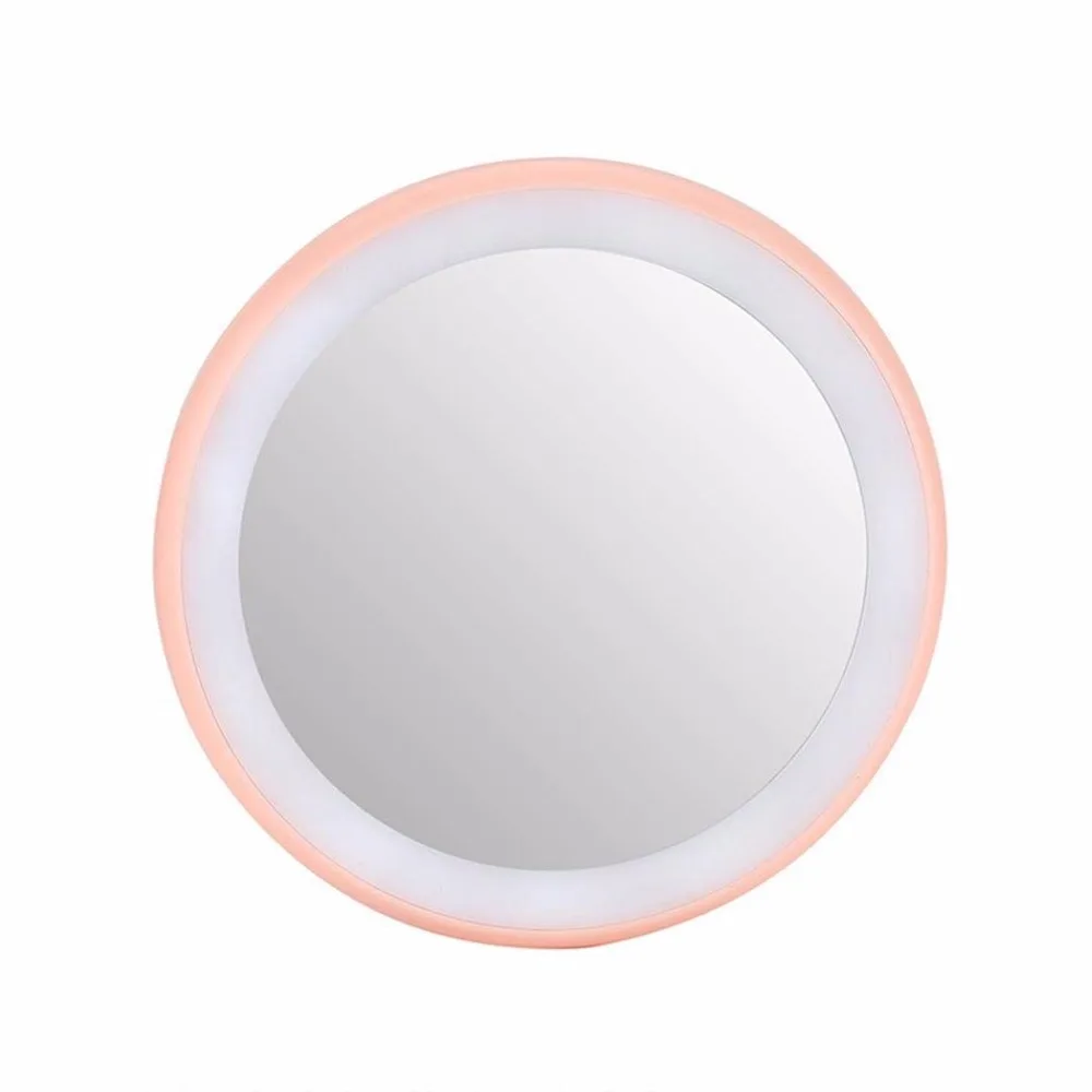 Светодиодный мини набор косметики компактное зеркало для путешествий портативное освещение макияж зеркало карманное лицо Губы Макияж зондирование зеркало светодиодный освещение