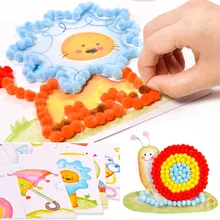 8pcs 10pcs Children DIY Plush Ball Painting Stickers Baby Educational Handmade Material Cartoon Puzzles Crafts Drawing Toys 8pcs 10pcs Children DIY Plush Ball Painting Stickers Baby Educational Handmade Material Cartoon Puzzles Crafts Drawing Toys