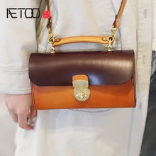 AETOO Small square bag, single shoulder crossbody bag, new female bag, textured handbag