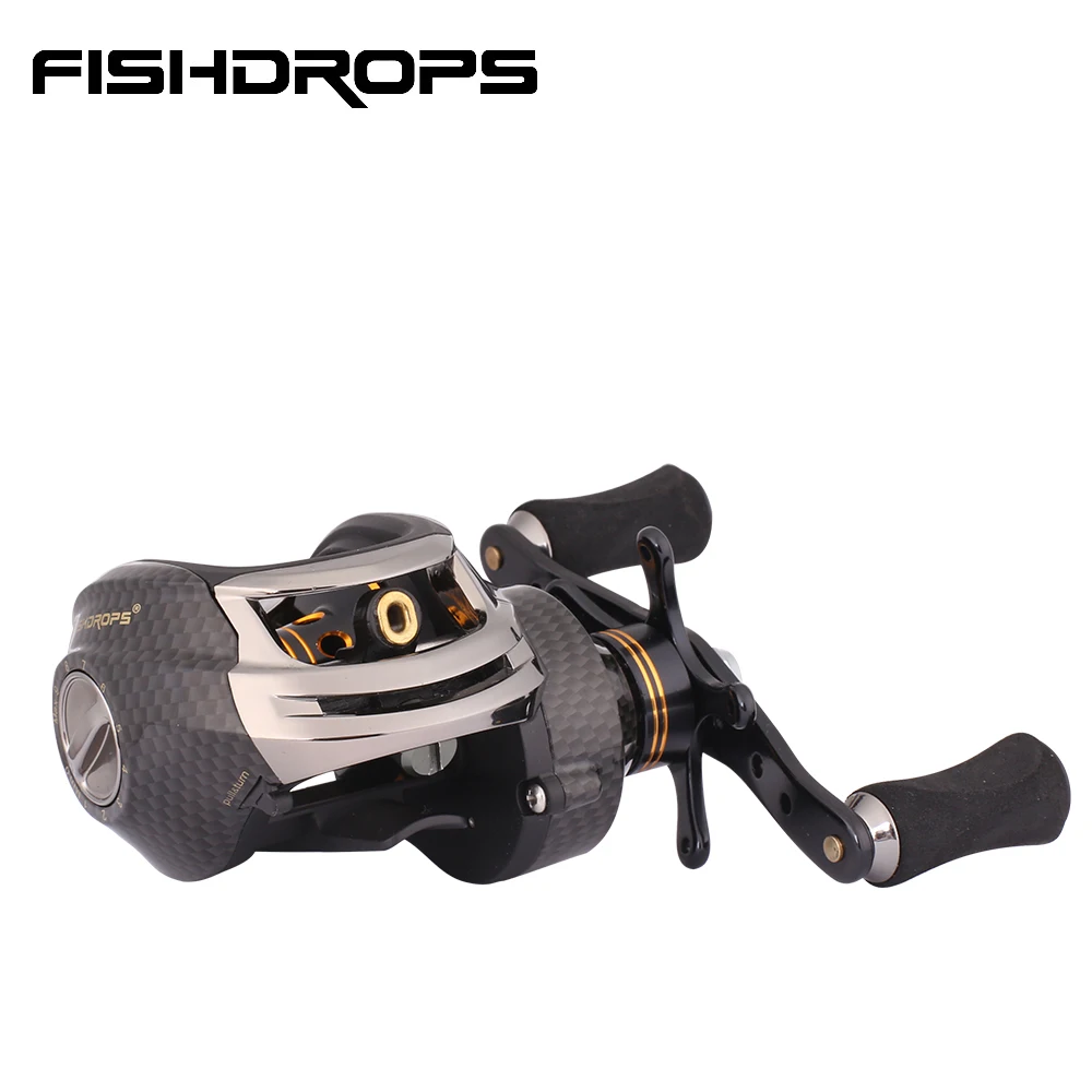 

High Ratio 7.0:1 17+1B Magnetic Centrifugal Dual Brakes Carbon Low-profile Reel Rocker Arm Shallow Cup Ultra Light Fishing Reel