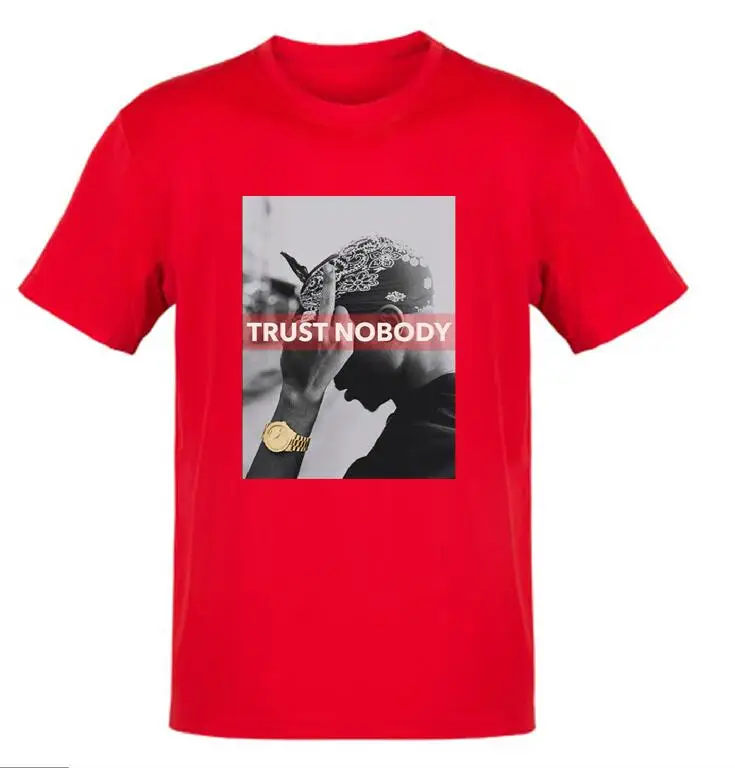 

2019 Mens T Shirts Fashion 2017 2PAC TRUST NOBODY TUPAC Shakur