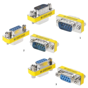 

2Pcs DB9 MINI Gender Changer Adapter 9Pin RS232 Com D-Sub VGA Plug Connect
