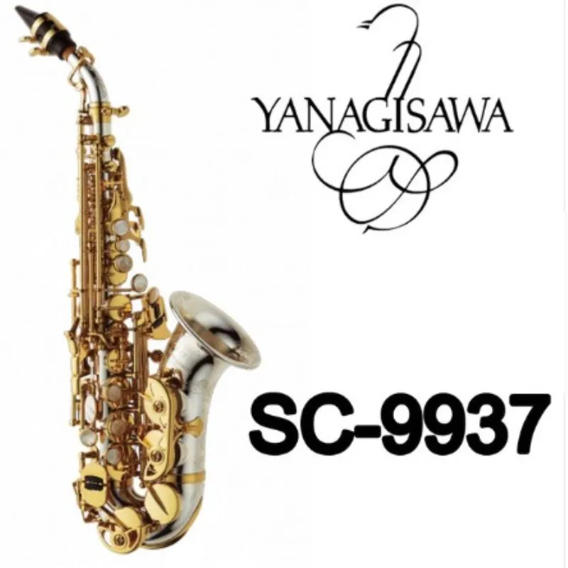 Янагисава Япония изогнутый саксофон сопрано SC 9937 посеребренные латунные Sax