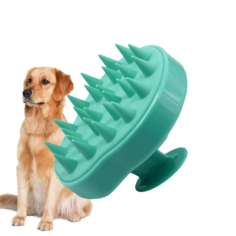 Pet Dog Grooming Handhold Bathing Tool Massage Silicone Bath Brush Comb for Dogs Pet cleaning