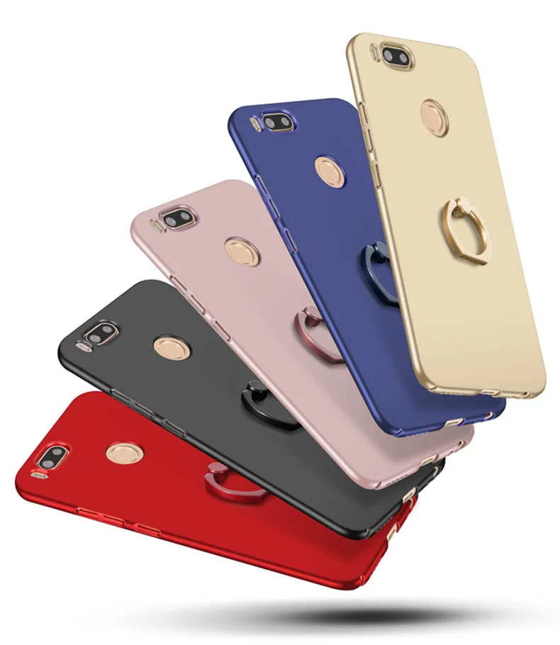 

Cover for Xiaomi Mi A1 Mi 5X Case with Ring Stander Matte Phone Back Cover Funda Coque Mi A1/ Mi 5X