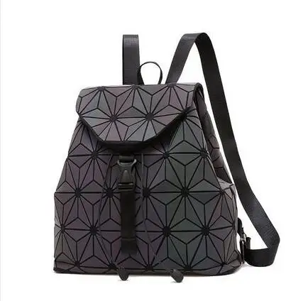 Женский лазерный рюкзак с отражающими вставками школьные голограммы геометрические складные школьные сумки для подростков девочек голографический рюкзак - Цвет: Прозрачный