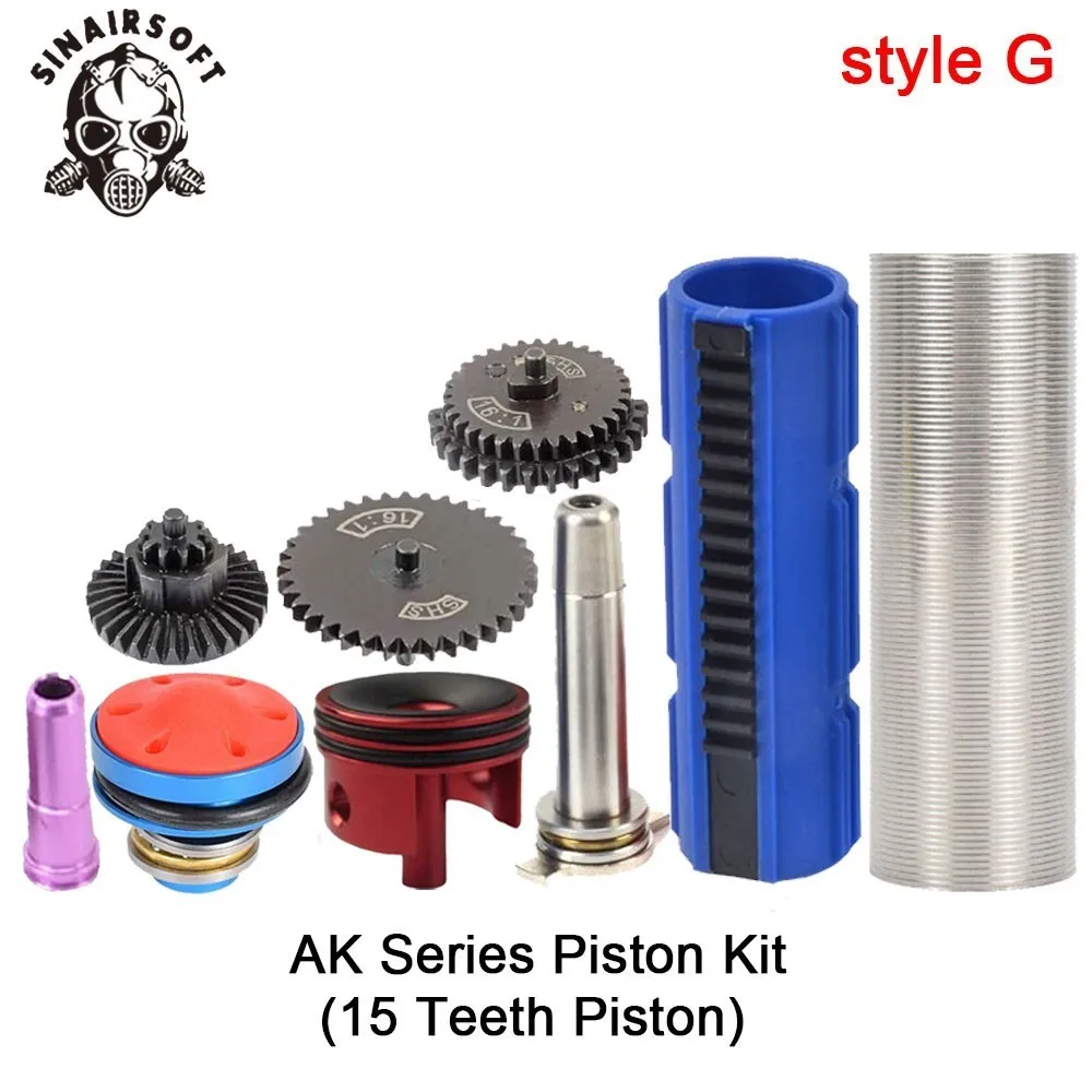 SHS-16-1-Gear-Nozzle-Cylinder-Spring-Guide-14-Teeth-Piston-Kit-Fit-Airsoft-M4-M16 (6)