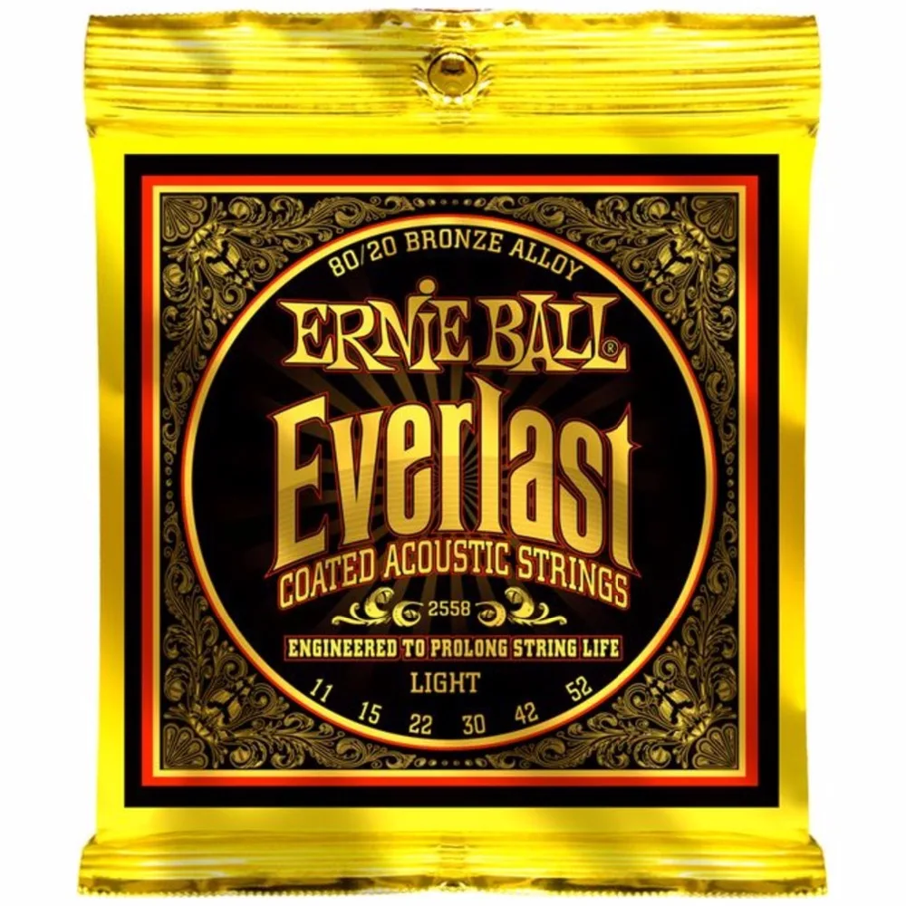 

Ernie Ball 2558 Everlast 80/20 Bronze Light Acoustic Guitar Strings 011-052
