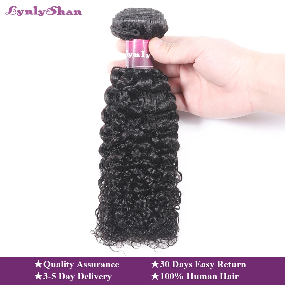 Lynlyshan Wholesale Curly Weave Human Hair Bundles Indian Hair