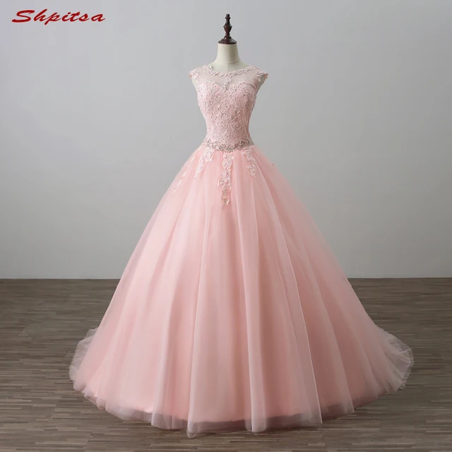 Rosa vestido de Baile Princesa Vestidos Meninas Frisada