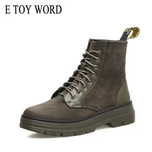 E TOY WORD Fashion boots suede autumn winter ladies ankle boots Flat with British Style Lace up boots Female black women shoes E TOY WORD Fashion boots suede autumn winter ladies ankle boots Flat with British Style Lace up boots Female black women shoes