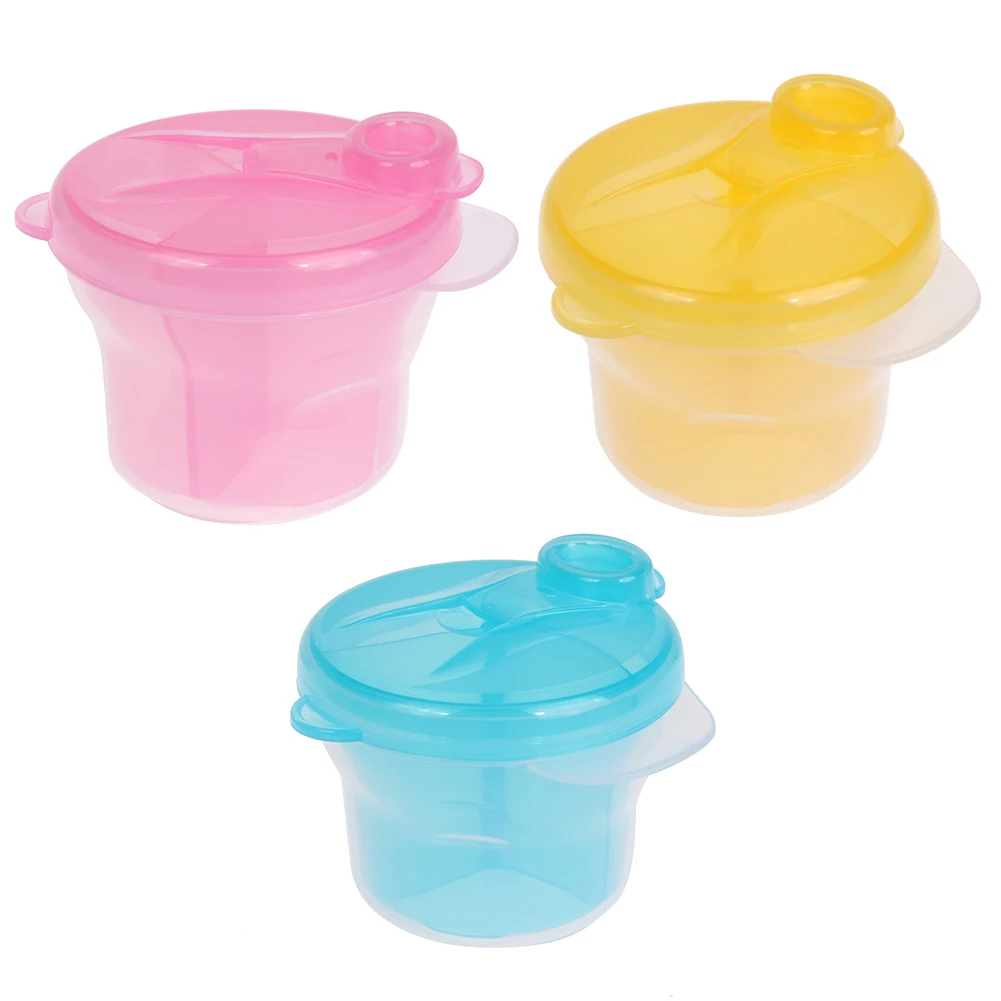 2pcs 3 Grids Portable Baby Infant Milk Powder Formula Dispenser 2pcs 3 Grids Portable Baby Infant Milk Powder Formula Dispenser Children Kids Food Storage Container High Quality