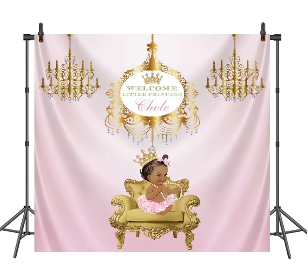 Sensfun baby shower фото фон Добро пожаловать маленькая принцесса фотография розовый и