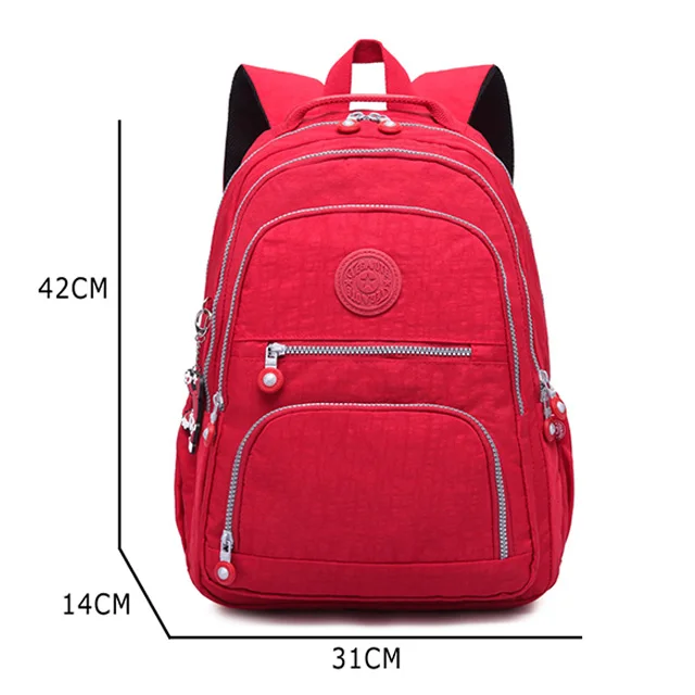 Детский Школьный рюкзак высокого качества, школьные сумки для девочек и мальчиков, Большой Вместительный рюкзак, легкий Водонепроницаемый школьный рюкзак - Цвет: Deep red