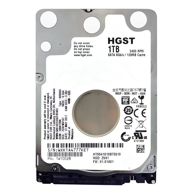 HGST 2.5" HDD 1TB 5400RPM (1000GB) Internal Laptop Hard Drives disk