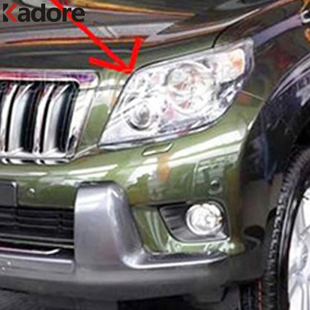 ABS Chrome Head Light Lamp Switch Cover Trim For Toyota LC Prado FJ150 2010-2017