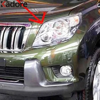 

For Toyota Prado FJ150 FJ 150 2010 2011 2012 2013 ABS Chrome Head Lamp Hood Trim Headlight Cover Car Auto Exterior Accessories